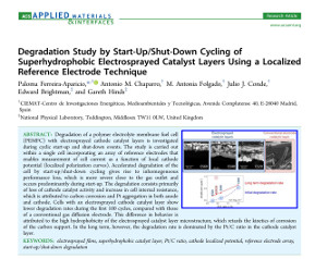 "Degradation Study by Start-Up/Shut-Down Cycling of Superhydrophobic Electrosprayed Catalyst Layers Using a Localized Reference Electrode Technique"