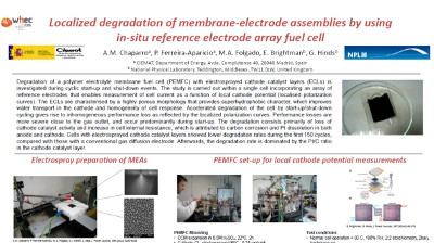 Localized degradation of membrane-electrode assemblies by using in-situ reference electrode array fuel cell 