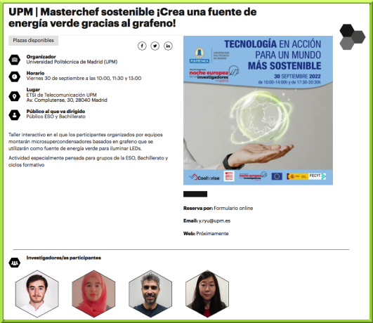 Noche Europea de los Investigadores UPM 2022