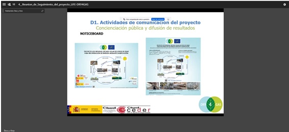 Cuarta reunión de seguimiento del proyecto LIFE-DRY4GAS